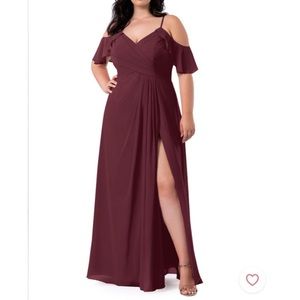 Azazie Dakota, size 20 color Cabernet